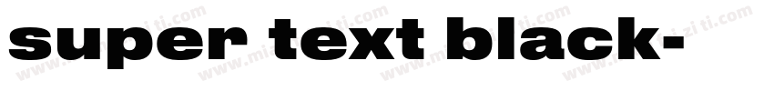 super text black字体转换